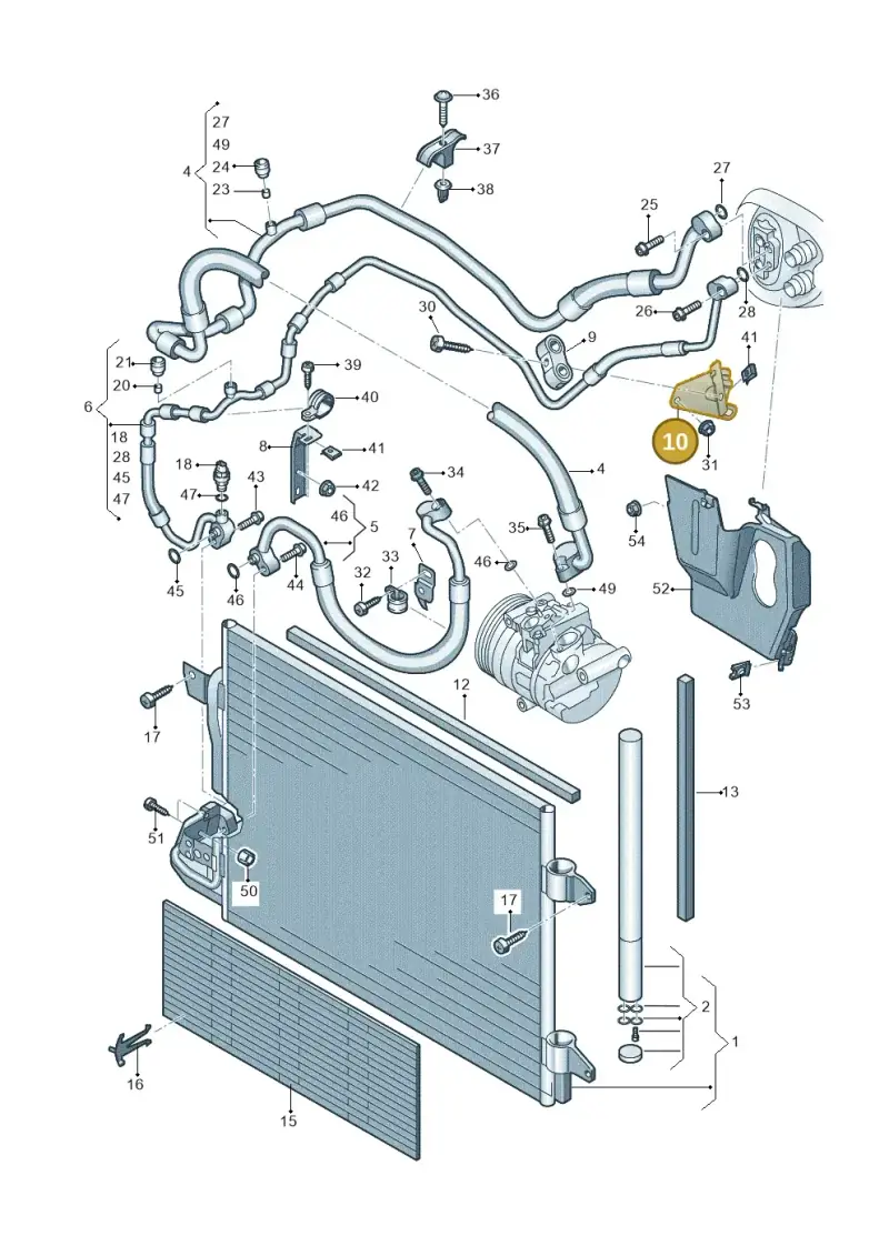 1K2820769 — SEAT Altea XL Reference (2013-2013) diagram 409260410, position 10