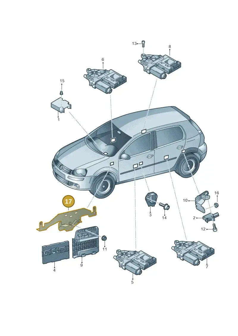 1K2971262L — SEAT Leon Stylance (2010-2012) diagram 420959100, position 17