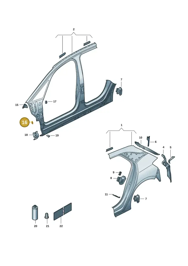 1K5809693 — SEAT EBoost CUPRA (2021-) diagram 10s809040, position 16