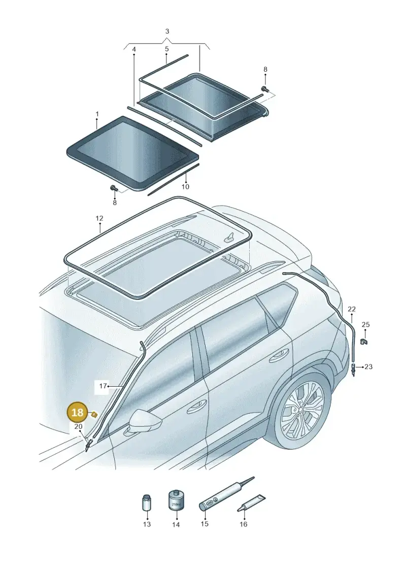 1K6877244 — SEAT Ateca Style (2016-) diagram 893877000, position 18
