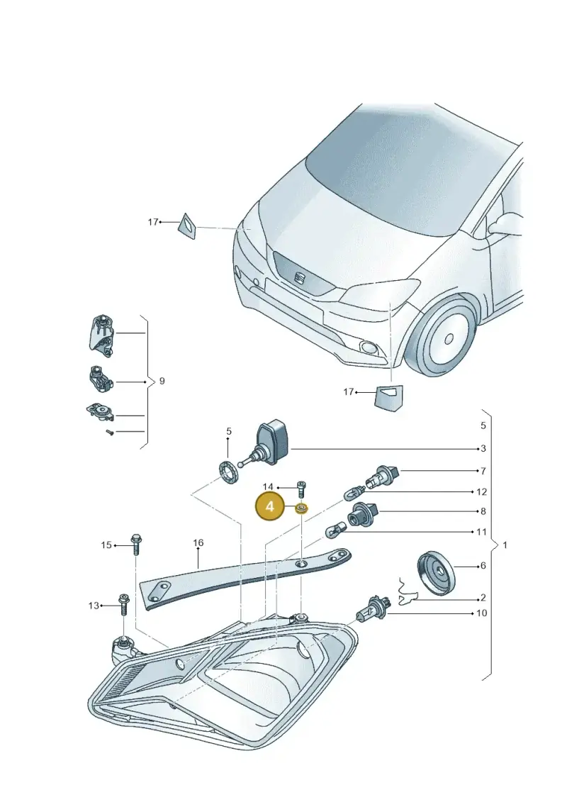 1K8941297 — SEAT Mii electric (2020-2021) diagram 735941000, position 4