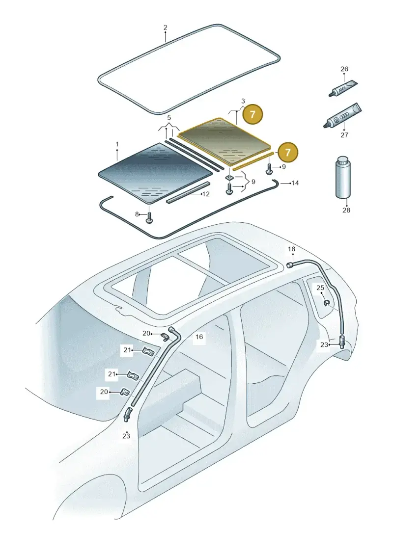 1K9898068 — SEAT Leon ST Stylance (2016-2020) diagram 634877000, position 7