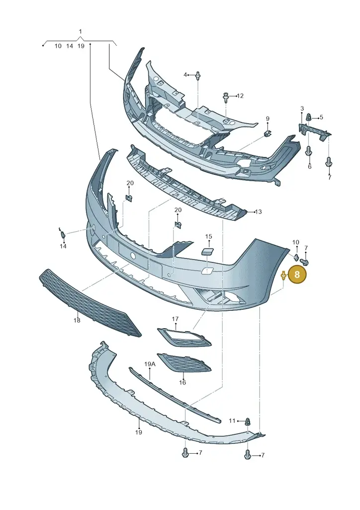 1L0853934 — SEAT Ibiza (2015-) diagram 743807000, position 8