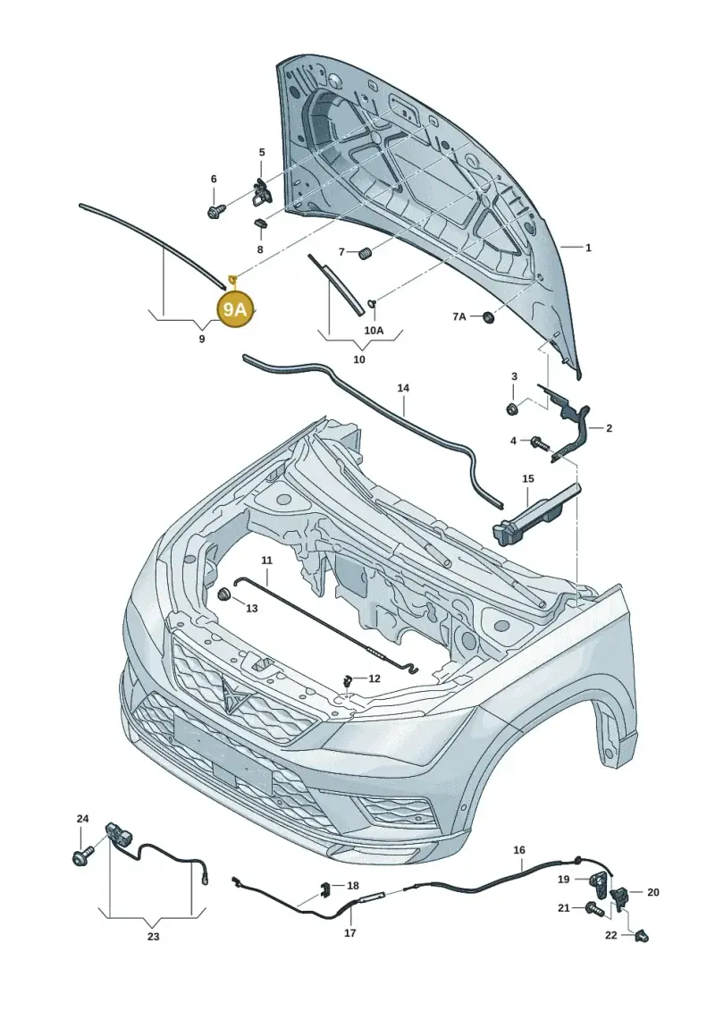 1M0837720F — SEAT Ateca (2016-) diagram 893823001, position 9A