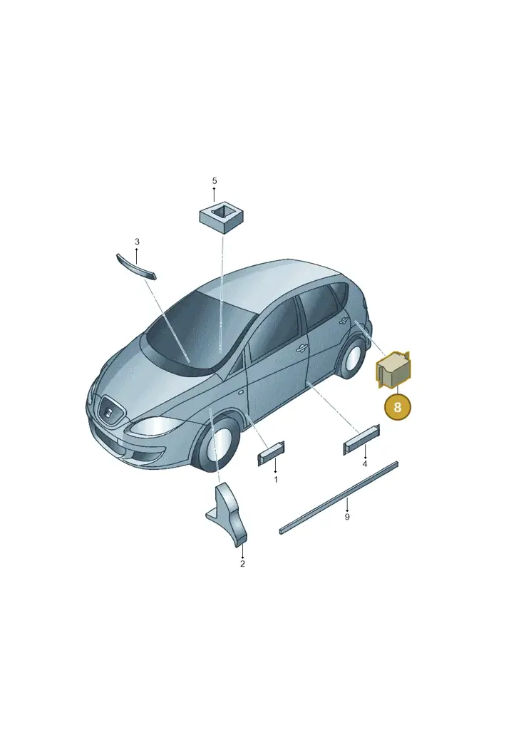 1M0864731 — SEAT Altea XL (2013-) diagram 418863300, position 8