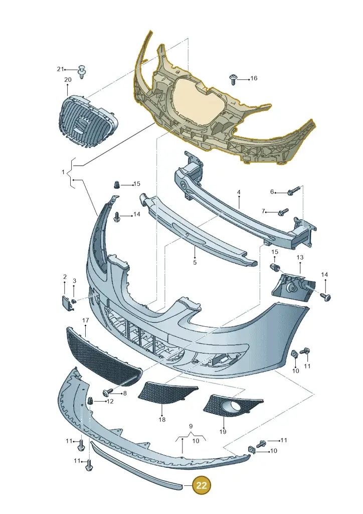 1P0805467 — SEAT Altea XL (2013-) diagram 418807000, position 22
