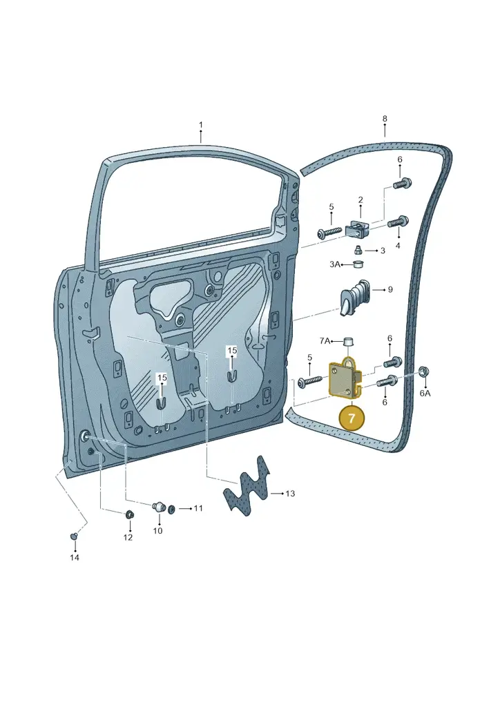 1P0831412A — SEAT Altea XL (2013-) diagram 498831000, position 7
