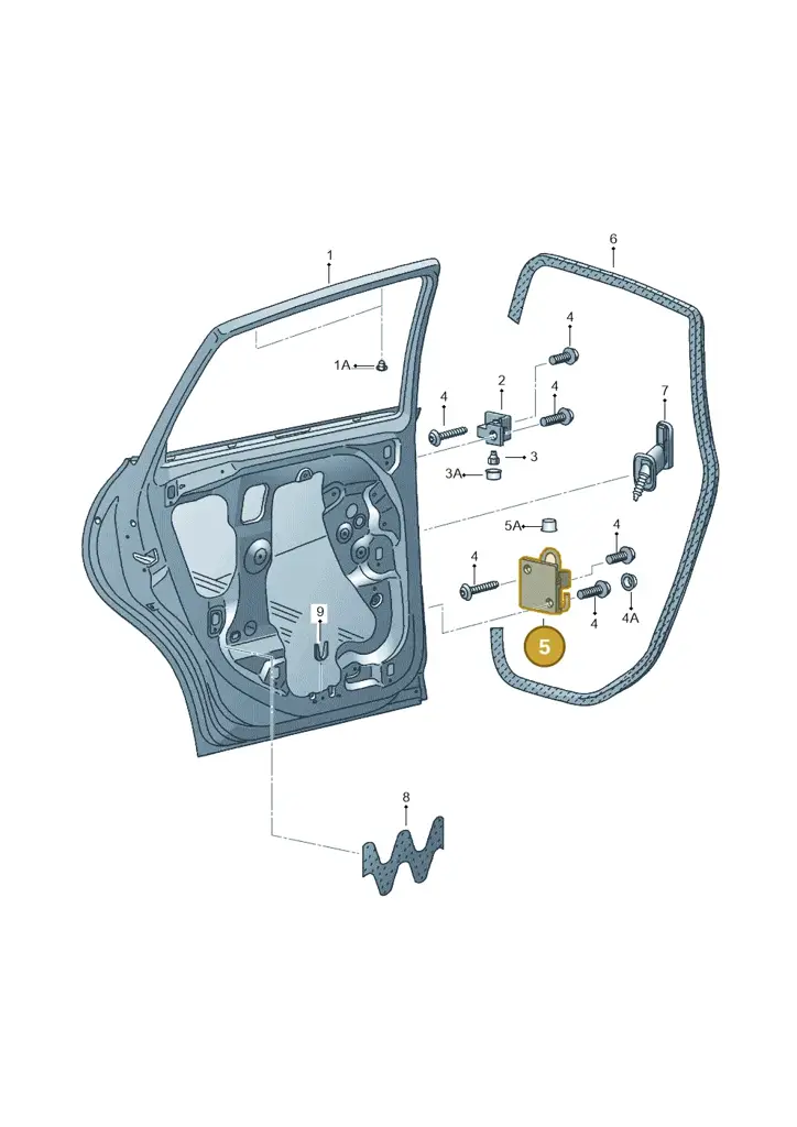 1P0833411A — SEAT Altea XL (2013-) diagram 498833000, position 5