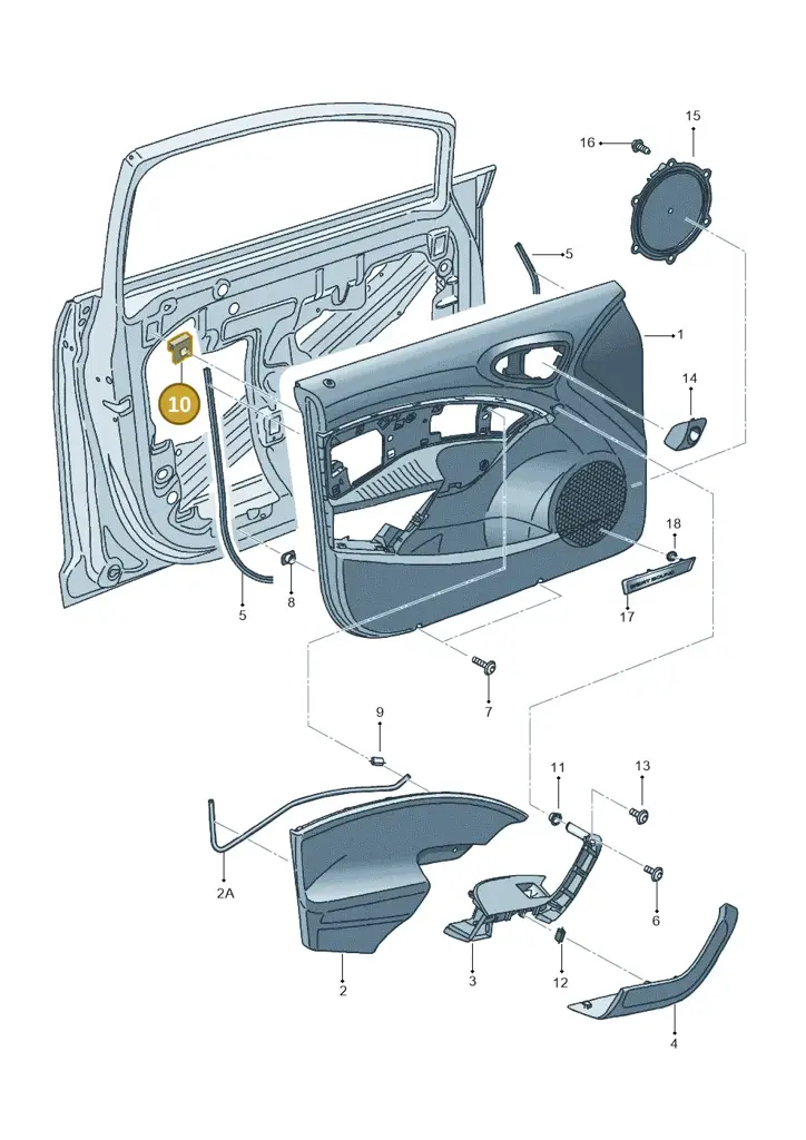 1P0867299A — SEAT Ibiza (2015-) diagram 879867000, position 10