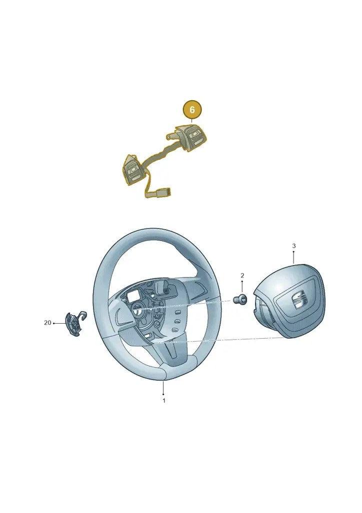 1P0919719C — SEAT Altea XL (2013-) diagram 704419200, position 6