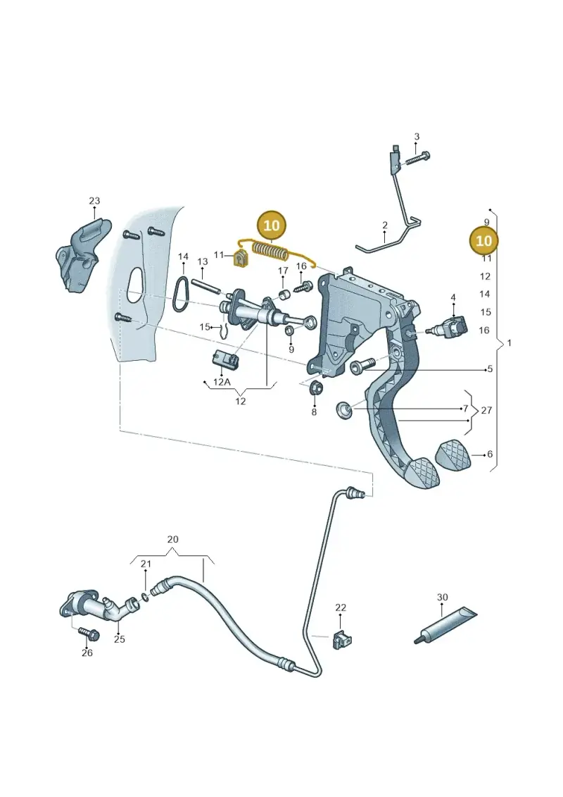1S0721363 — SEAT Mii reference (2011-2019) diagram 723721250, position 10