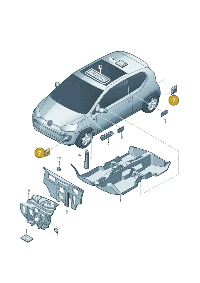 1S0864725A — SEAT Mii reference (2011-2019) diagram 723863200, position 7