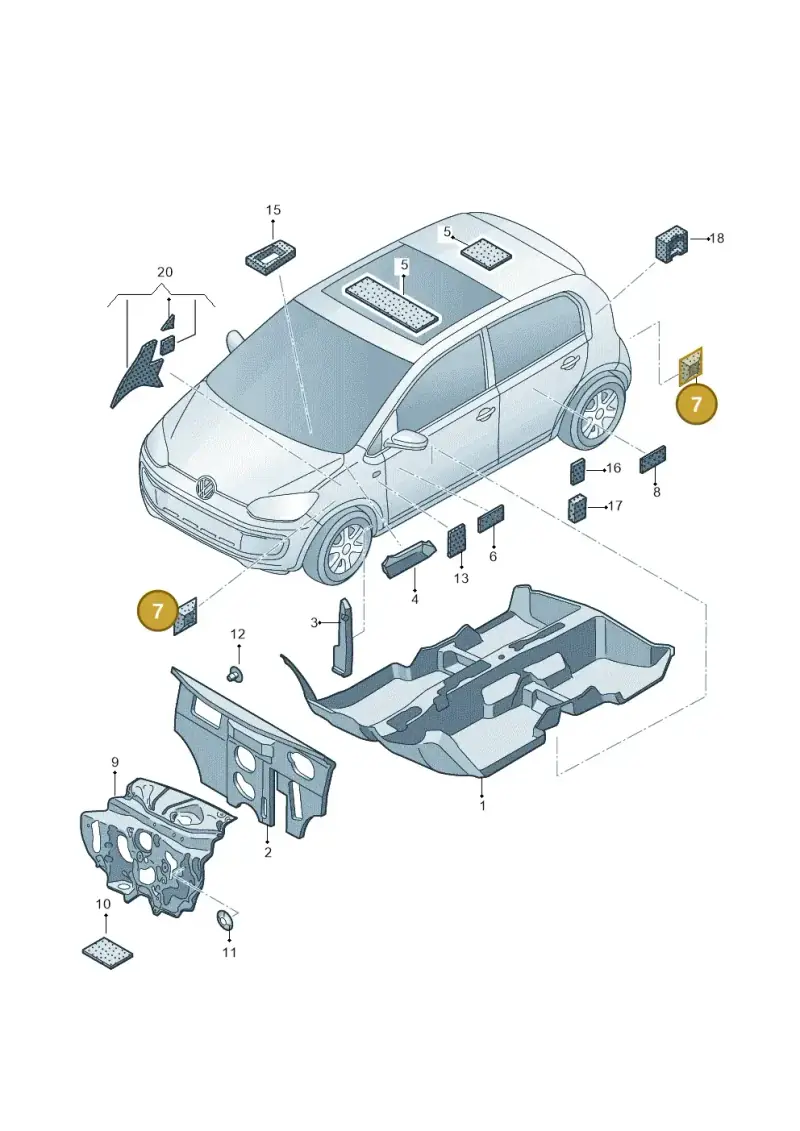 1S0864725A — SEAT Mii electric (2020-2021) diagram 772863200, position 7