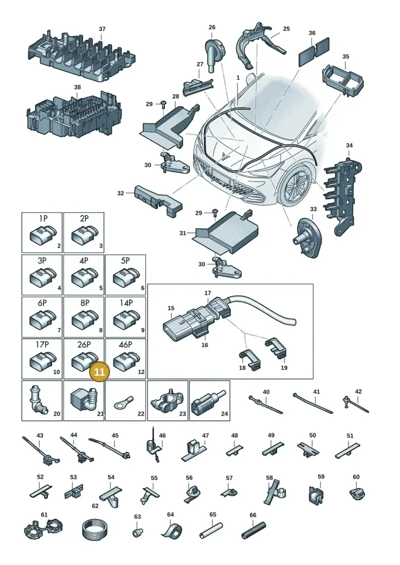 1S0973026A — SEAT EBoost CUPRA (2021-) diagram 10s971080, position 11