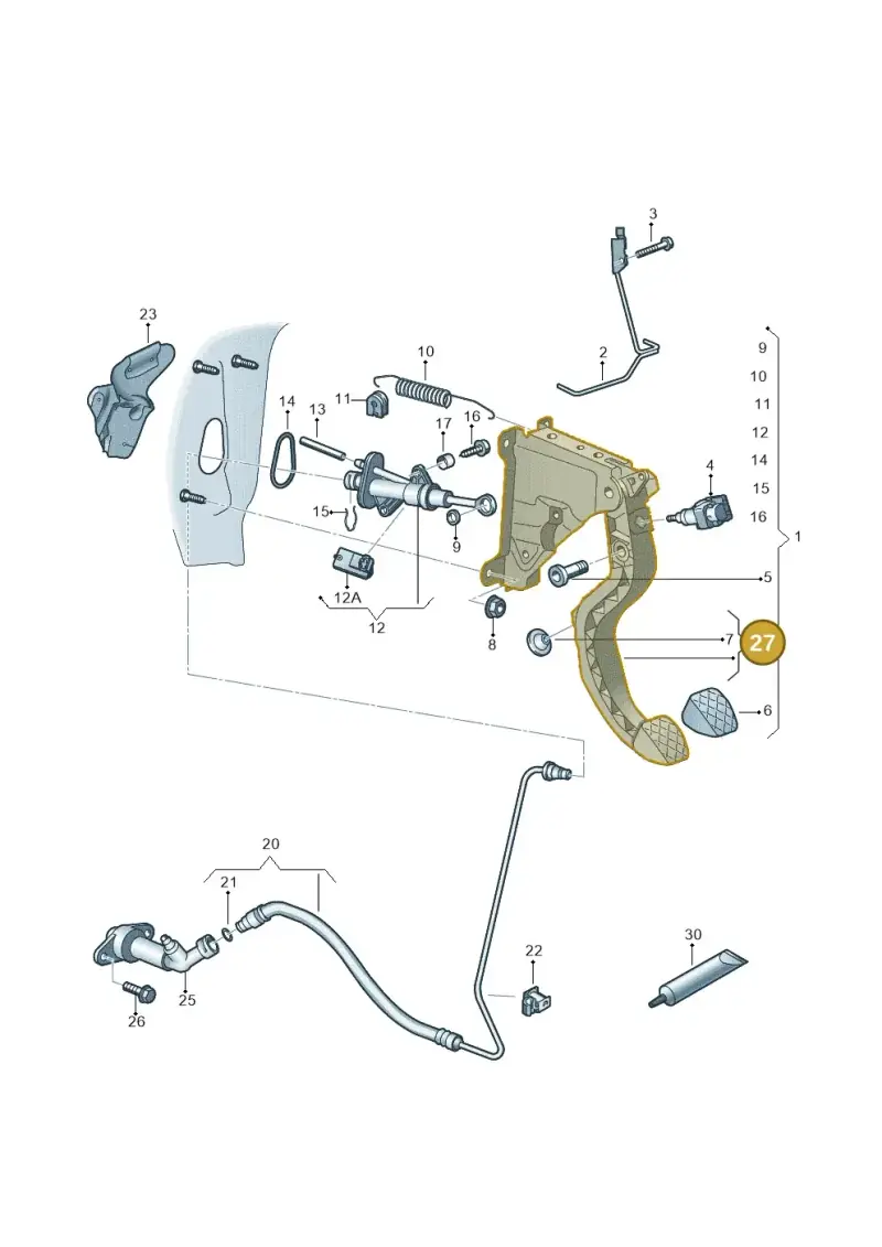 1S1721160A — SEAT Mii reference (2011-2019) diagram 723721250, position 27