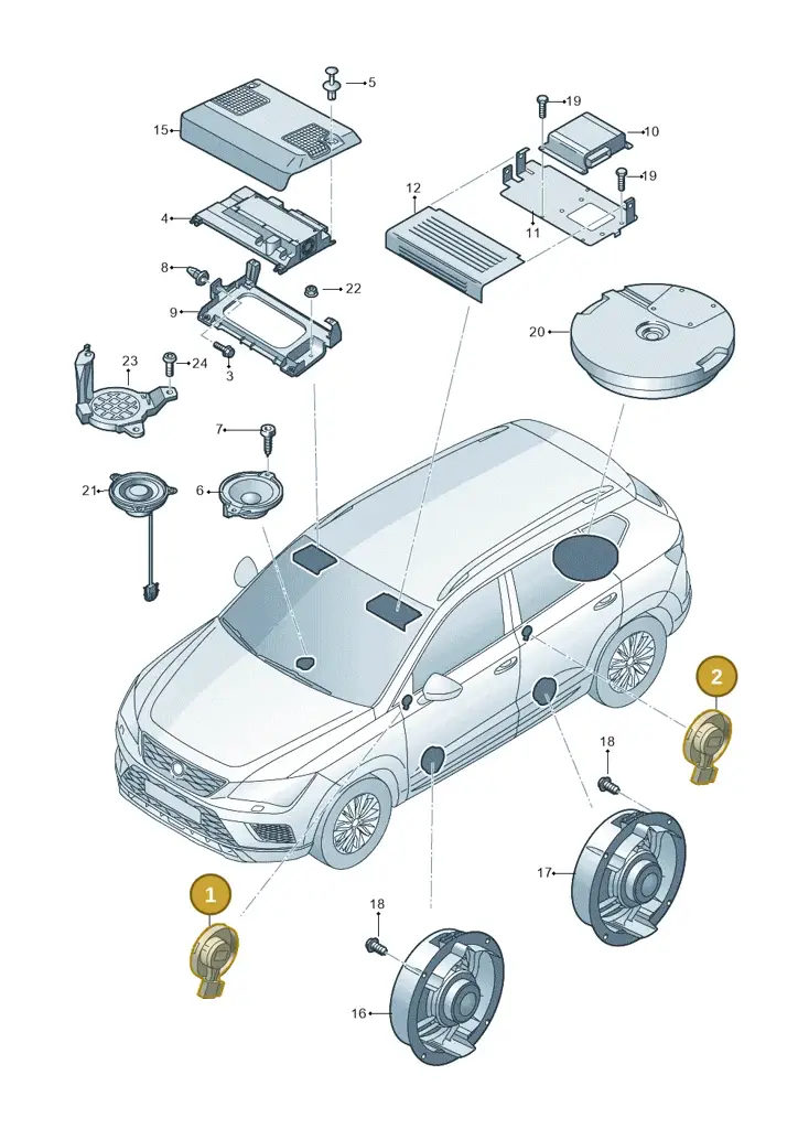 1SL035411 — Skoda Karoq (2017-2023) diagram 834035035, position 1+2