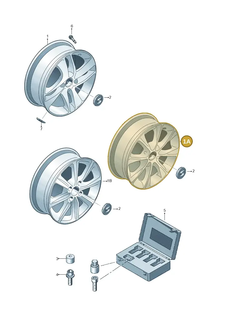 1SL601025FCK7 — SEAT Mii (2011-2019) diagram 735601500, position 1A