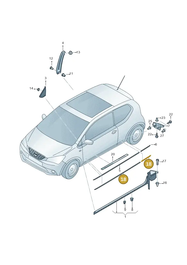 1SL853431TY9 — SEAT Mii (2011-2019) diagram 735853200, position 18