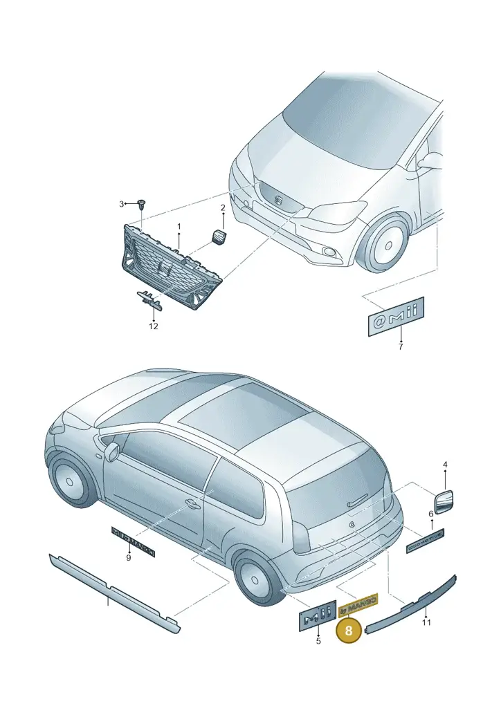 1SL853675AWMO — SEAT Mii (2011-2019) diagram 735853000, position 8