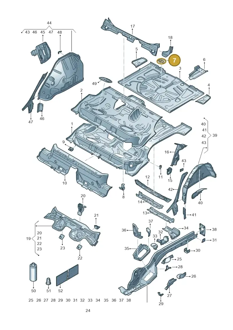 1T0803274 — SEAT Formentor TSI CUPRA (2020-) diagram 5fn803010, position 7