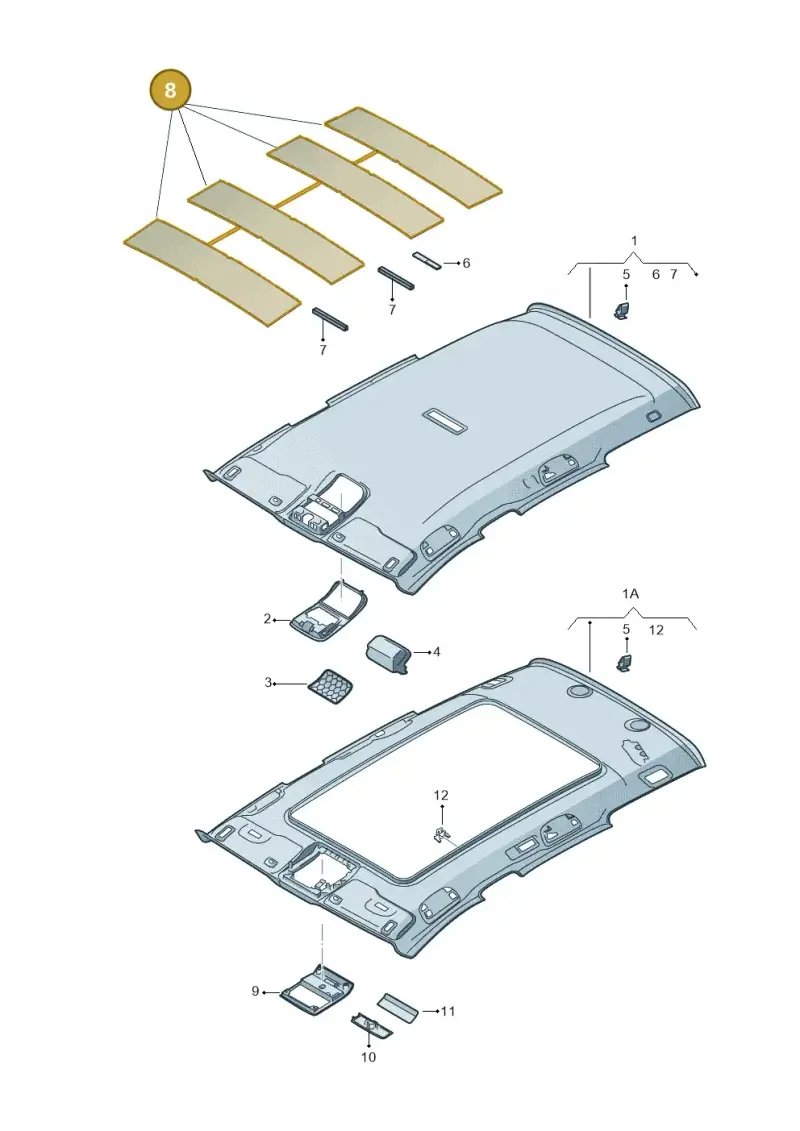 1Z0867817H — SEAT Ateca Style (2016-) diagram 893867550, position 8