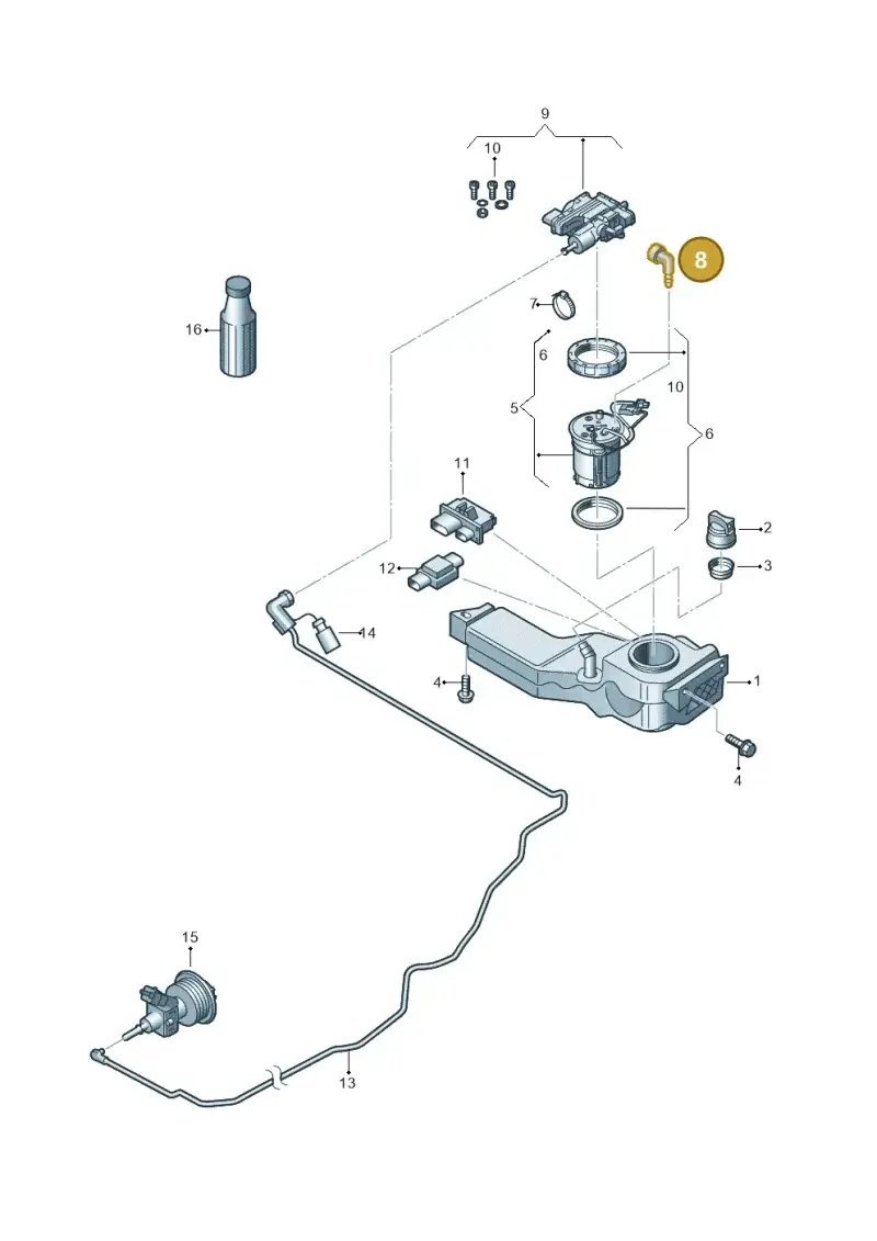 2E0201485 — SEAT Alhambra Stylance (2010-2013) diagram 689253670, position 8