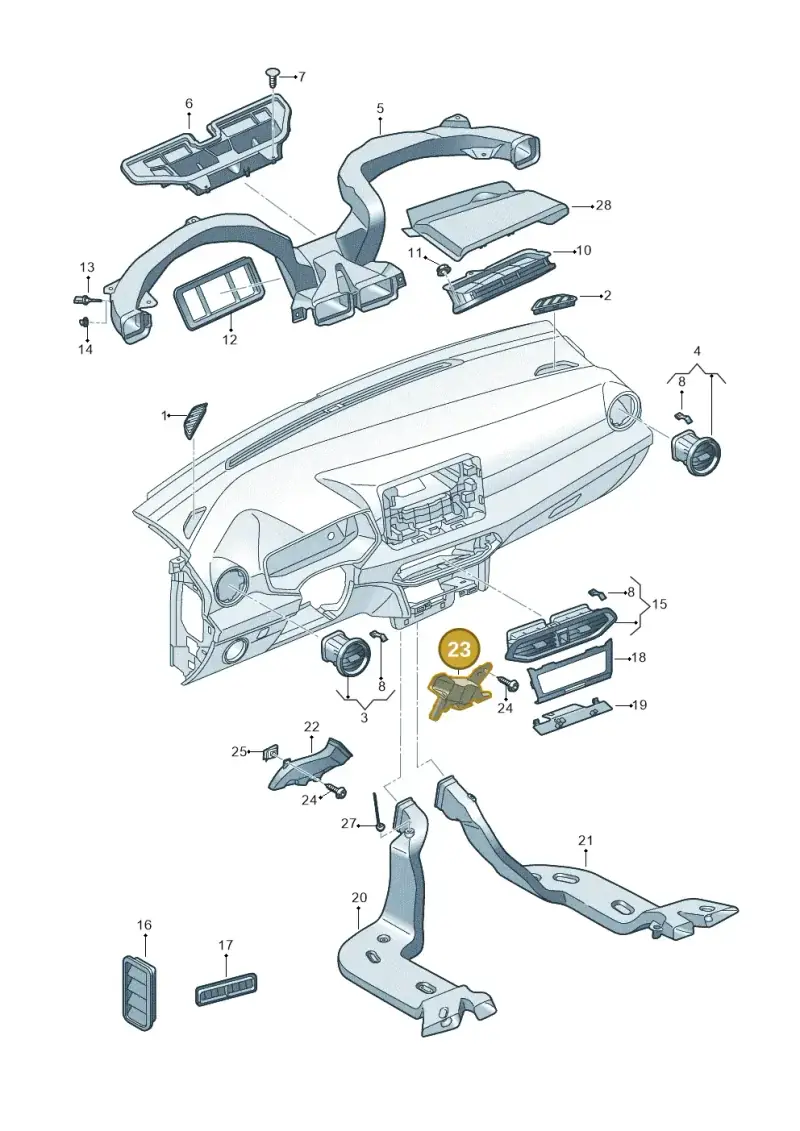 2G1819152A — SEAT Arona FR (2017-) diagram 835819032, position 23