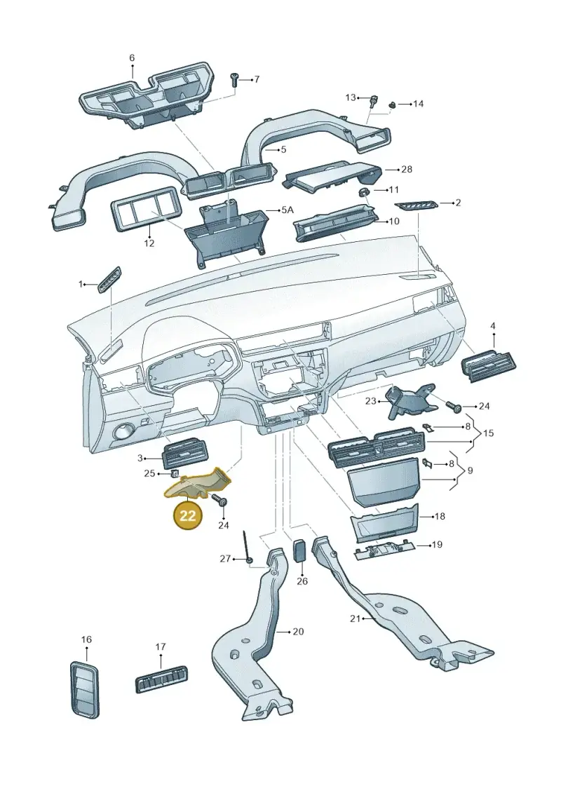 2G2819151A — SEAT Arona FR (2017-) diagram 835819300, position 22