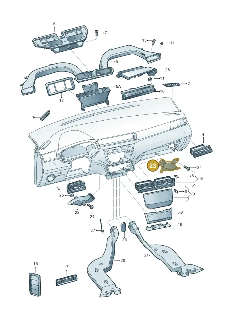2G2819152A — SEAT Arona FR (2017-) diagram 835819300, position 23