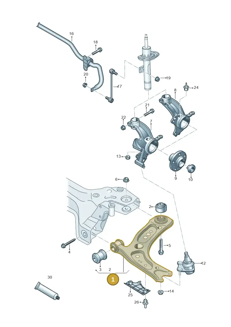 2Q0407151E — SEAT Arona FR (2017-) diagram 837407000, position 1