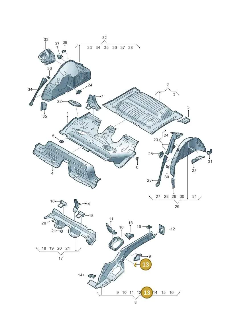 2Q0611793 — SEAT Arona FR (2017-) diagram 835803150, position 13