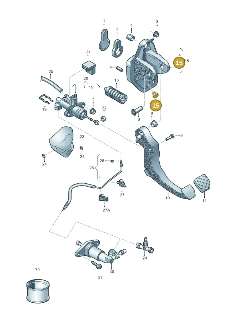 2Q0721381 — SEAT Arona FR (2017-) diagram 835721250, position 15