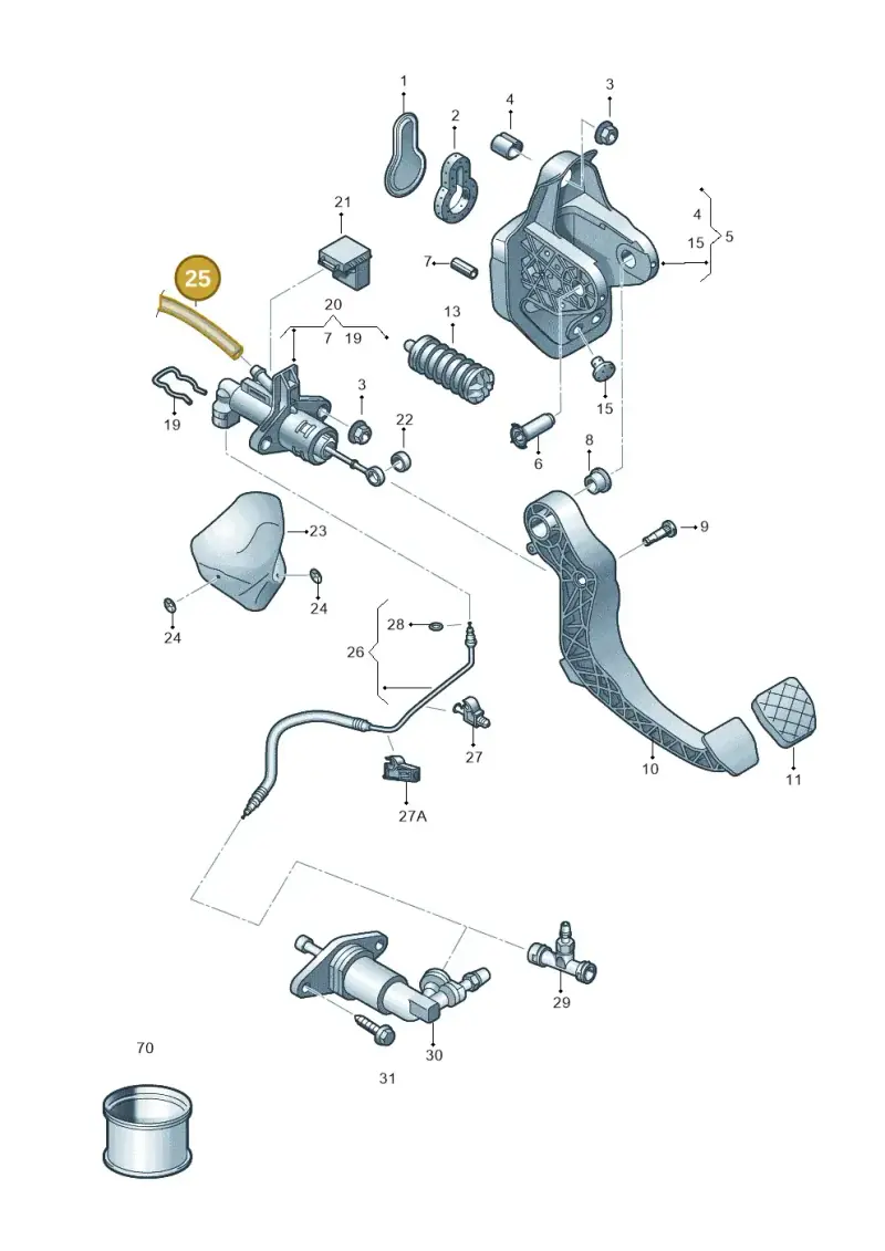 2Q0721453B — SEAT Arona FR (2017-) diagram 835721250, position 25