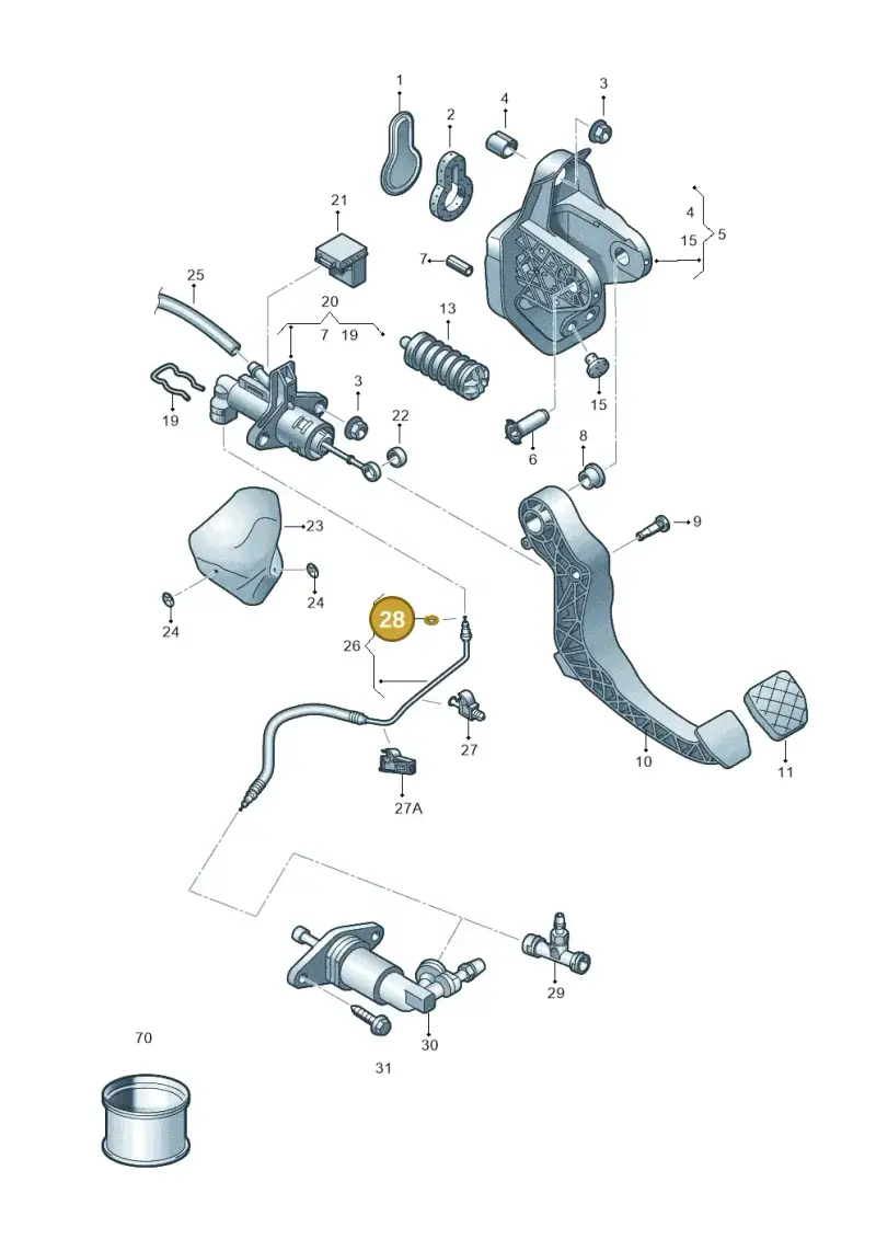 2Q0721741 — SEAT Arona FR (2017-) diagram 835721250, position 28