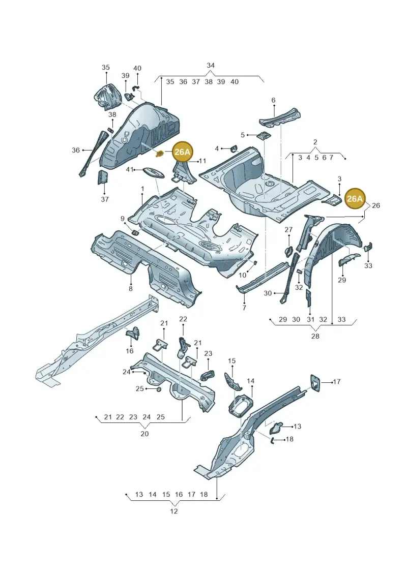 2Q0803849 — SEAT Arona FR (2017-) diagram 835803100, position 26A