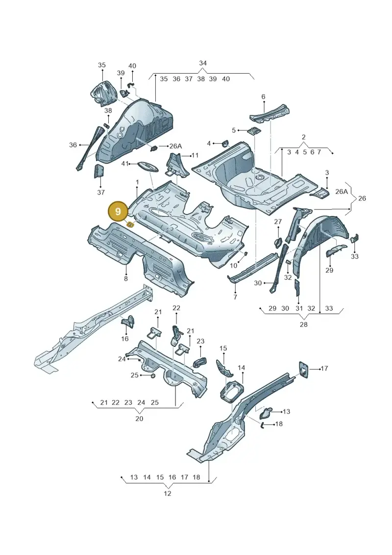 2Q0804866 — SEAT Arona FR (2017-) diagram 835803100, position 9