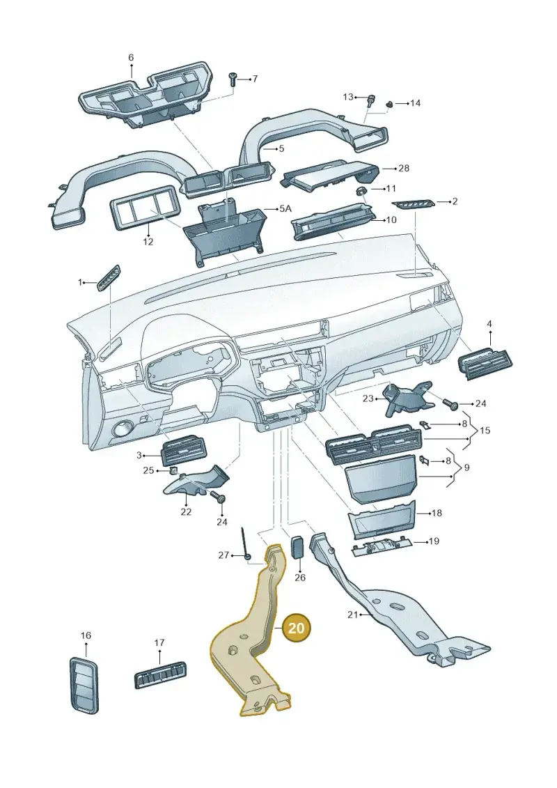 2Q0819805 — SEAT Arona FR (2017-) diagram 835819300, position 20