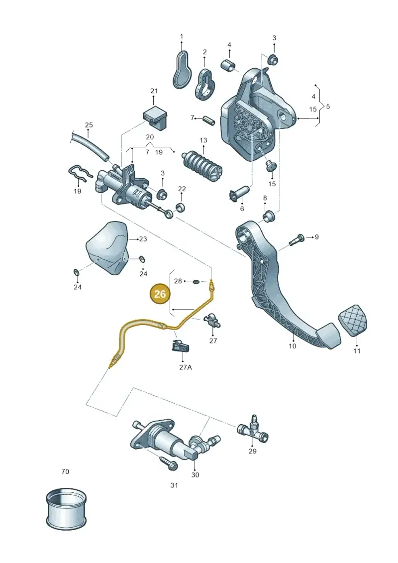 2Q1721465P — SEAT Ibiza FR (2017-) diagram 835721250, position 26