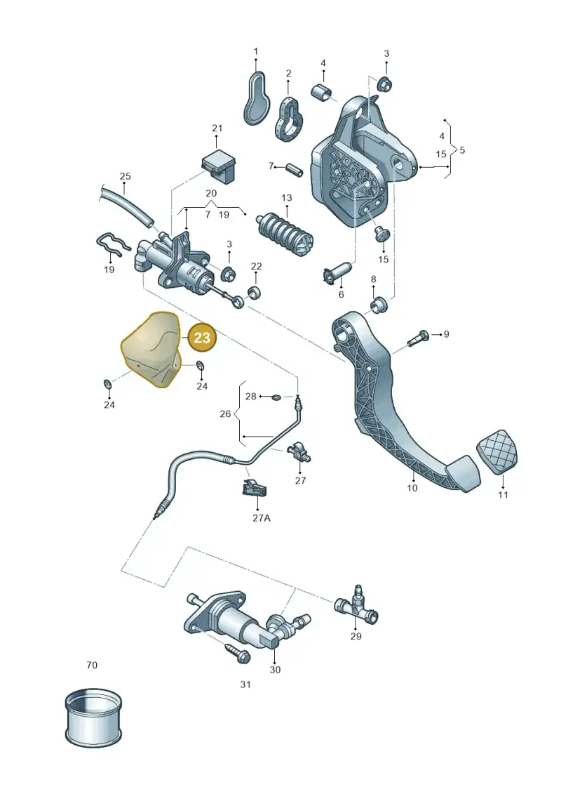 2Q2721615 — SEAT Arona FR (2017-) diagram 835721250, position 23