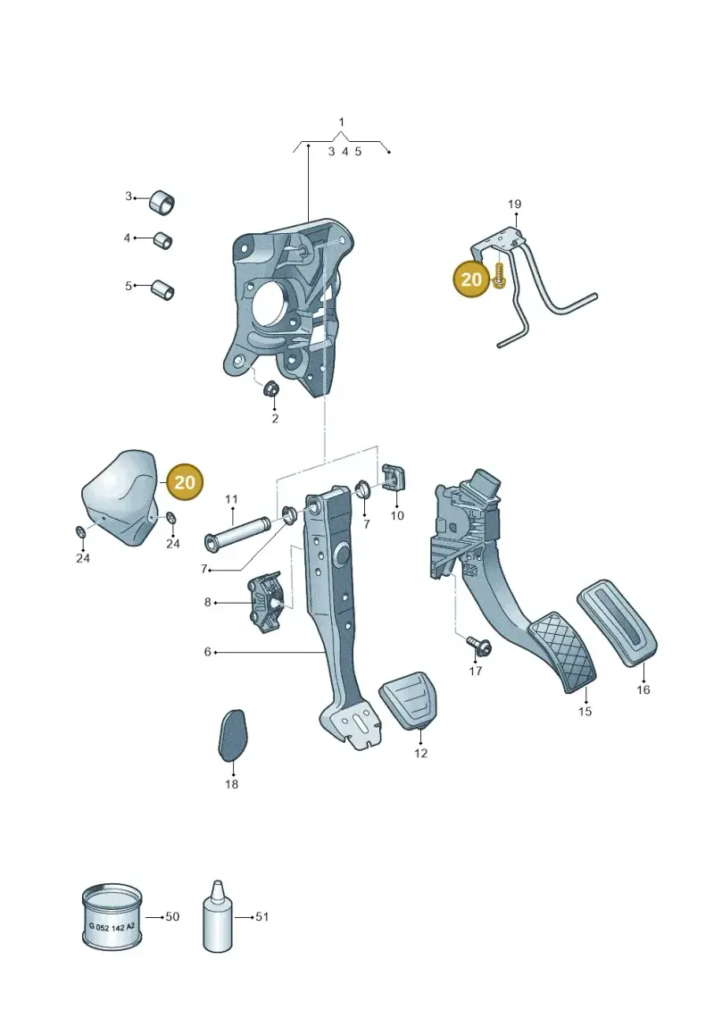 2Q2721615 — SEAT Arona FR (2017-) diagram 835721700, position 20