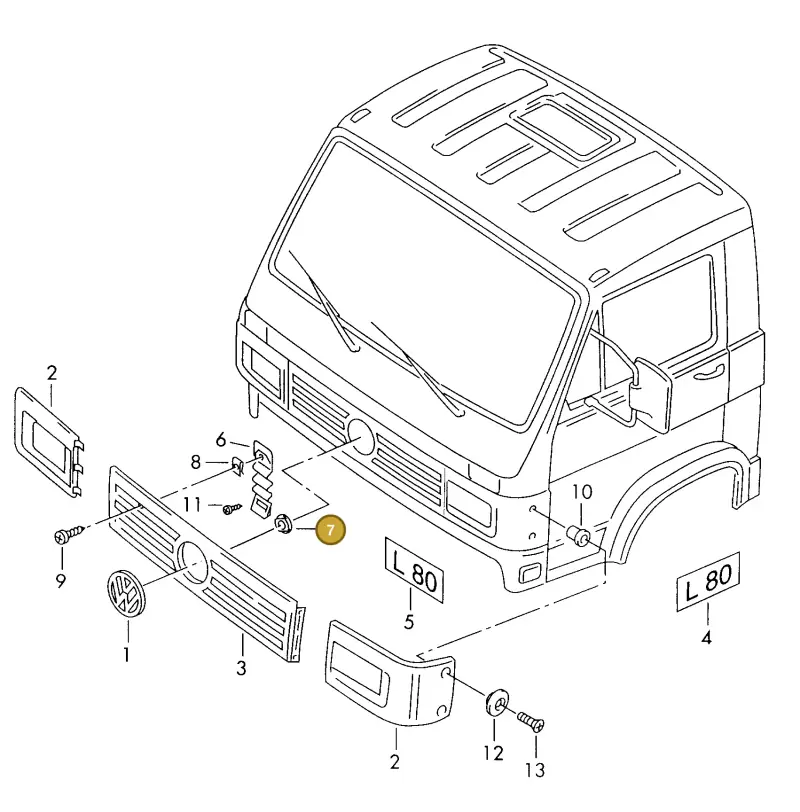 2TA853582 — Volkswagen L80 (1995-1999) diagram 085853300, position 7