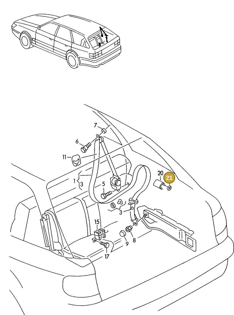2TA853582 — Audi A6/S6/Wg.qu.F>4A (1996-1997) diagram 118857970, position 21