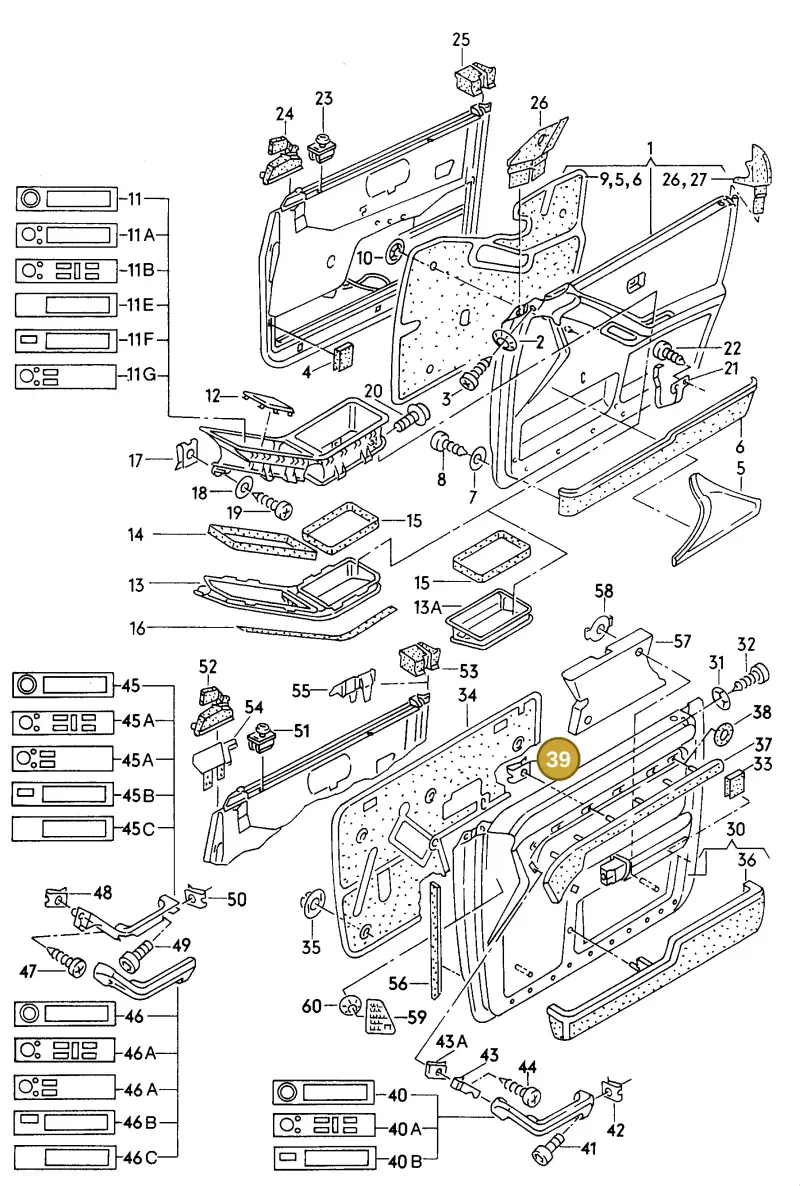 2TA853582 — Audi 90 qu.            95 (1994-1995) diagram 123867000, position 39
