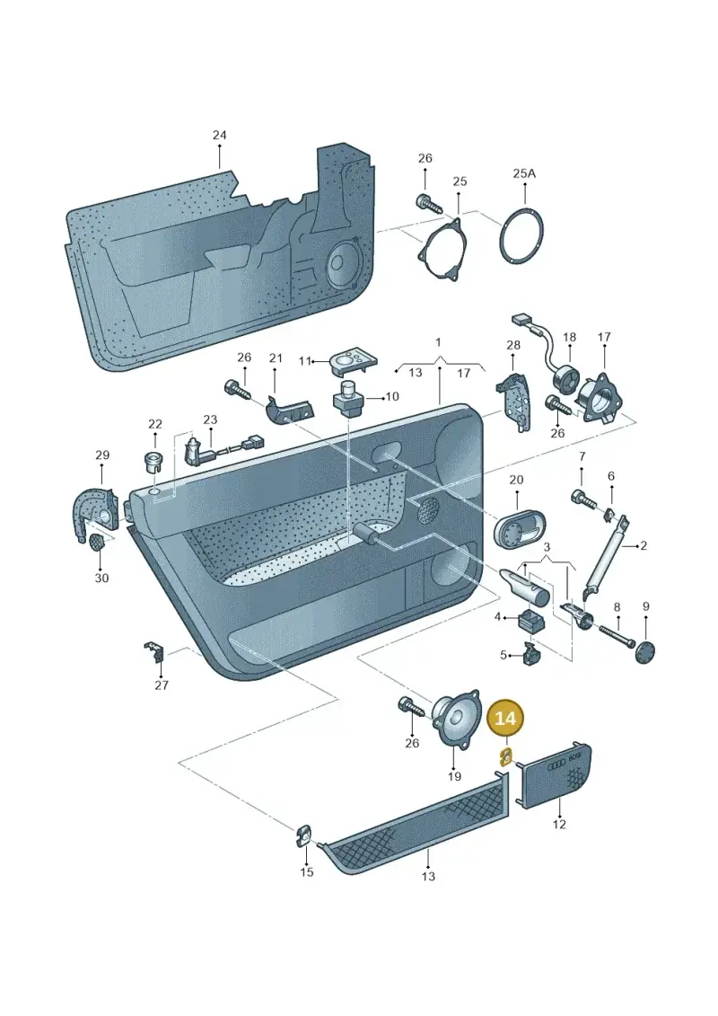 2TA853582 — Audi TT Coupe/Roadster (2002-2006) diagram 229867000, position 14
