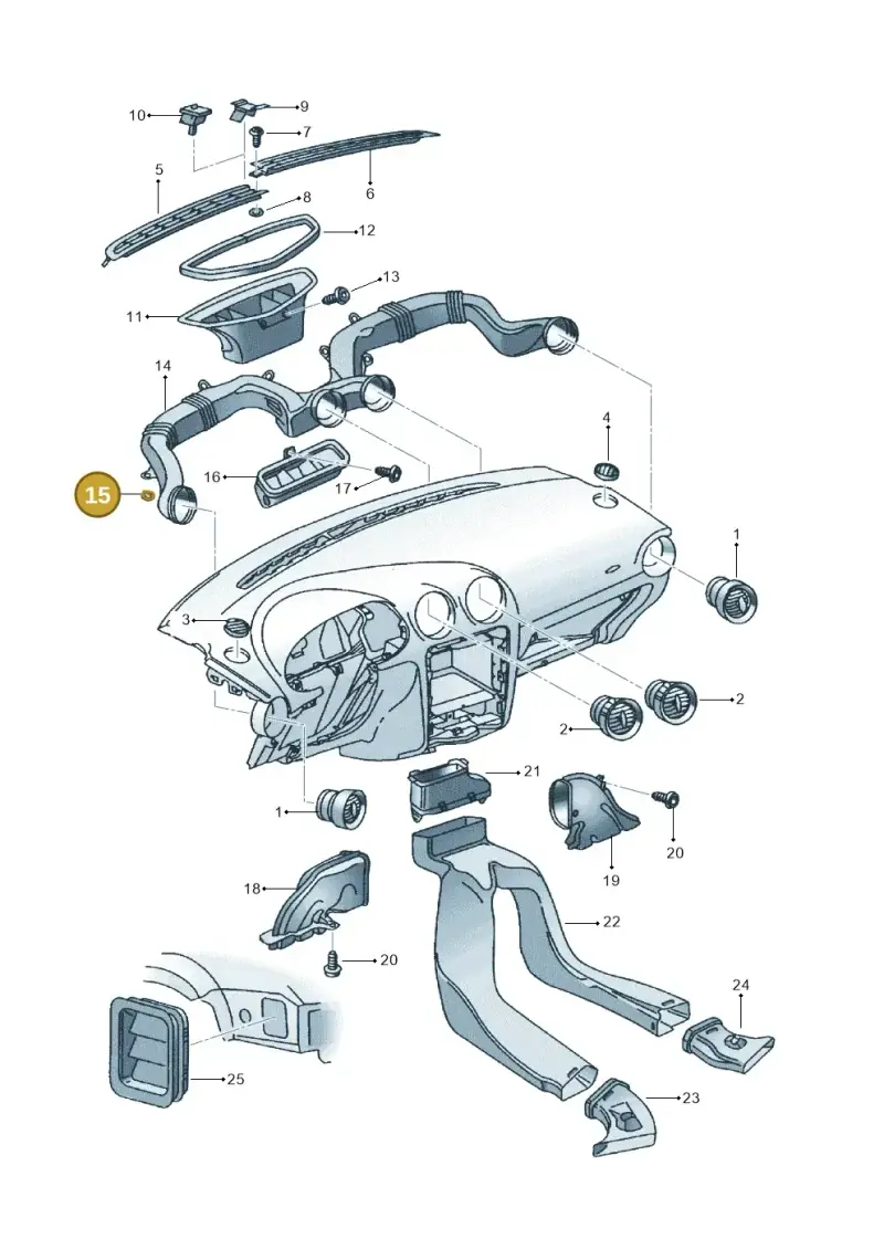 2TA853582 — SEAT IBIZA                  06> (2005-) diagram 254819300, position 15