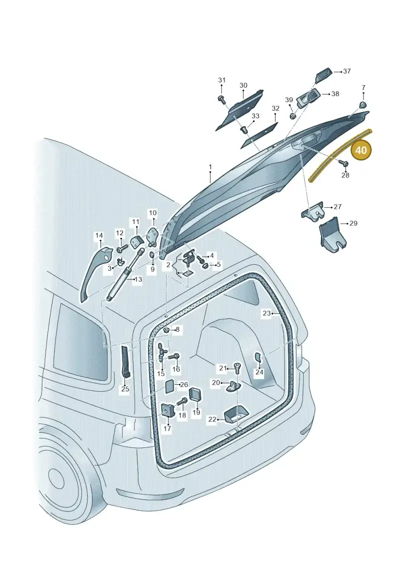 321819017 — SEAT Alhambra Stylance (2015-2022) diagram 689827000, position 40