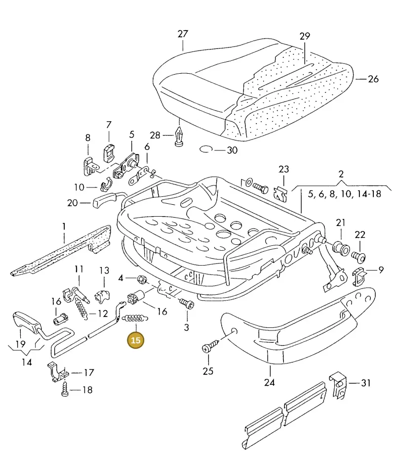 321881178 — SEAT CORDOBA/VARIO (1999-2002) diagram 158881000, position 15