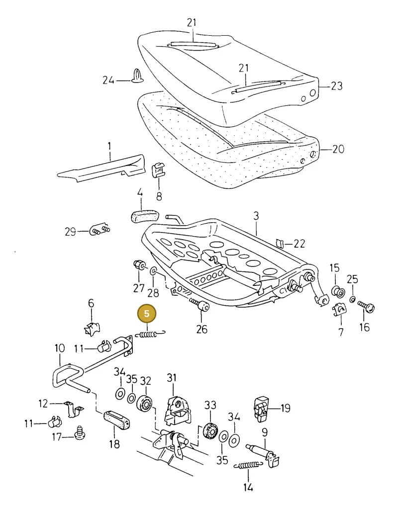 321881178 — SEAT INCA (SEAT-VAN) (1995-2003) diagram 173881000, position 5