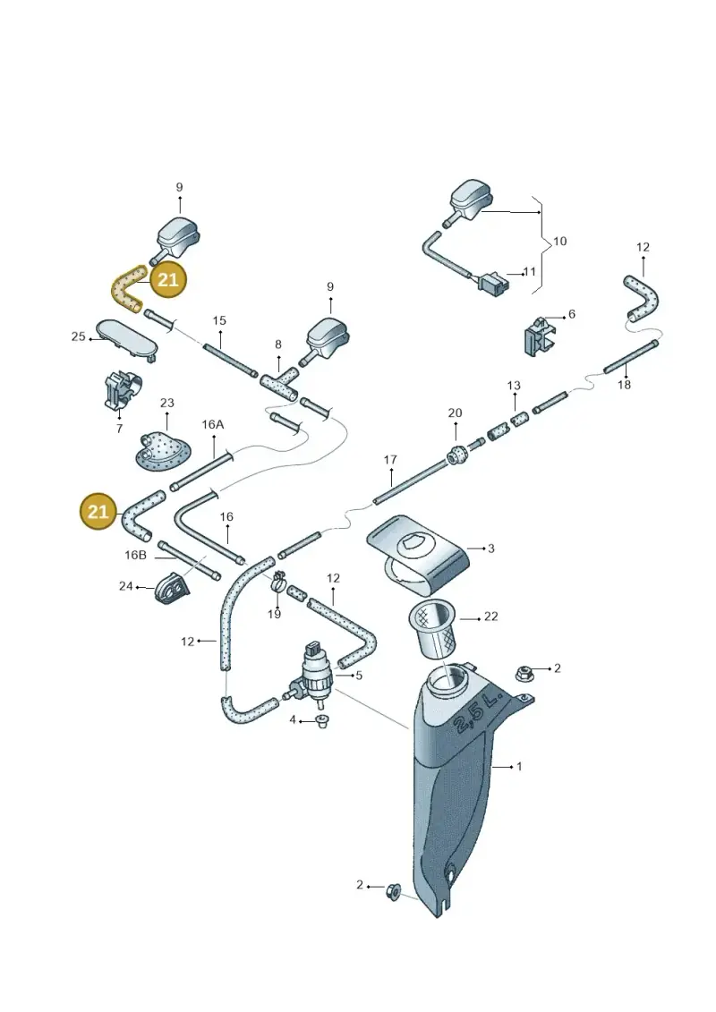 333955665 — SEAT AROSA (1997-2003) diagram 158955250, position 21
