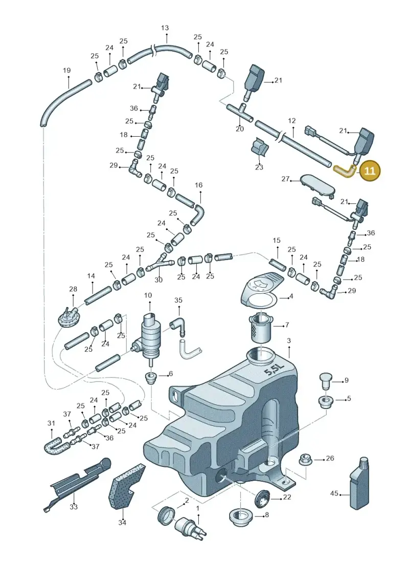 333955665 — SEAT TOLEDO/LEON/LEON-4 (2001-2006) diagram 194955100, position 11